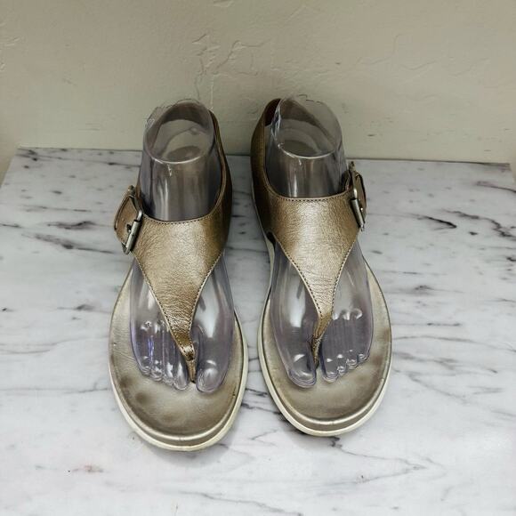 Sofft Farlyn Style Sandals Metallic Gold Leather Women’s Size 8.5 - Picture 3 of 11